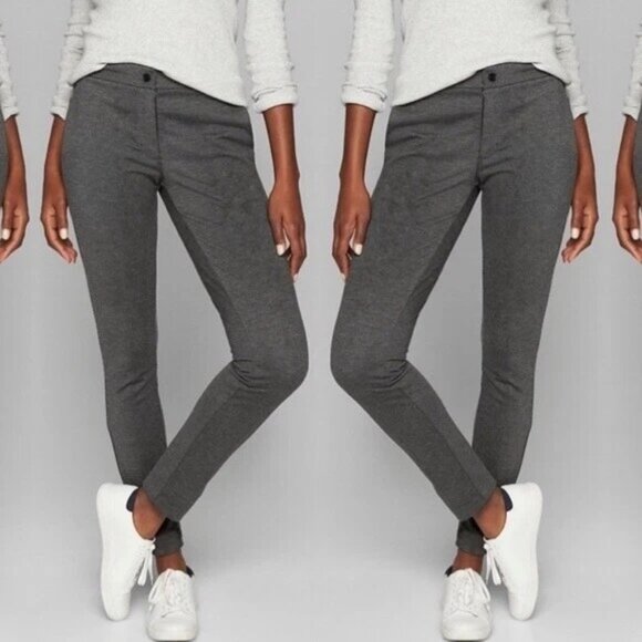 Athleta Pants - Athleta Ponte Skinny Knit Casual Pants (439153) Gray, size 6